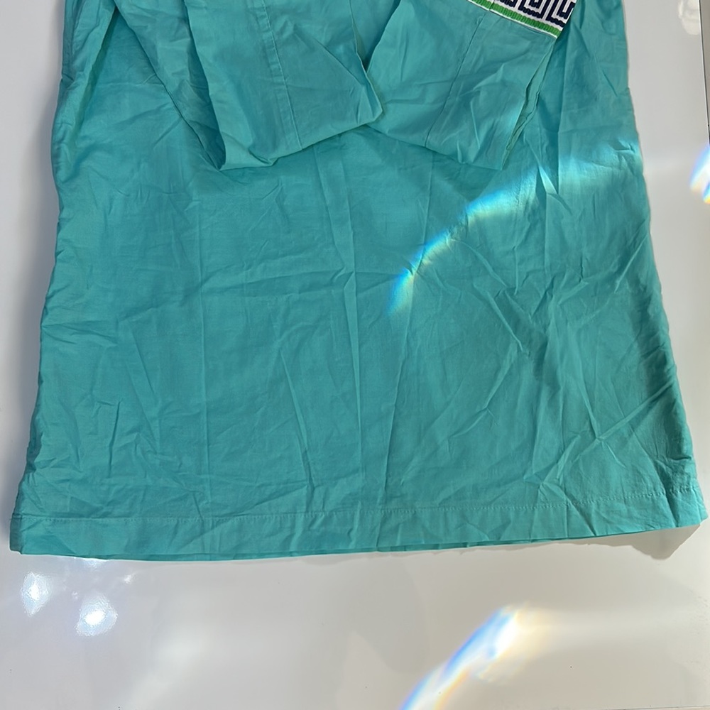 MacBeth collection turquoise tunic top - Picture 10 of 13
